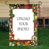 Lofaris Personalized Wood Lights Christmas House Garden Flag